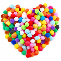 Color hair ball cotton ball mixed color wool pompom creative kindergarten DIY manual early education art puzzle accessories
