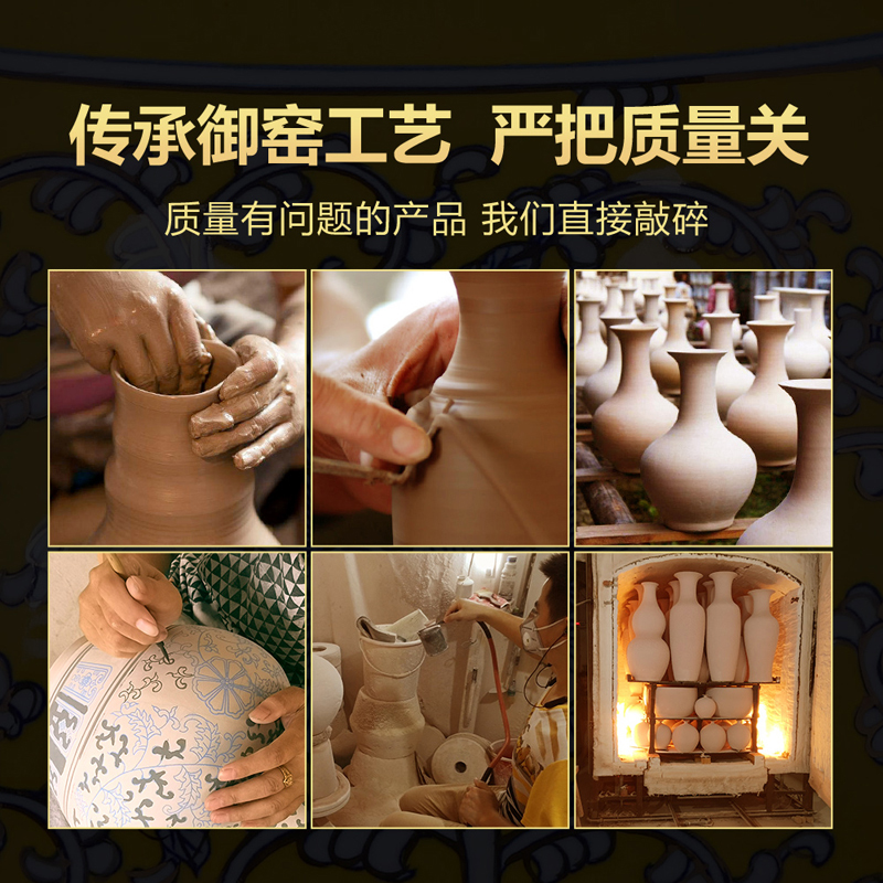 The Master of jingdezhen ceramics hand - made figure vase and Chinese style porch sitting room adornment handicraft furnishing articles arranging flowers