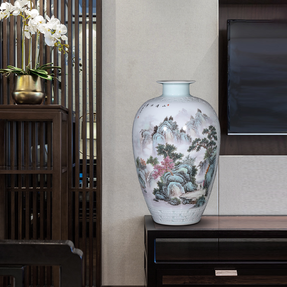 Flower arranging furnishing articles pastel hand - made Chinese jingdezhen ceramics vase in the sitting room porch TV ark, porcelain decoration