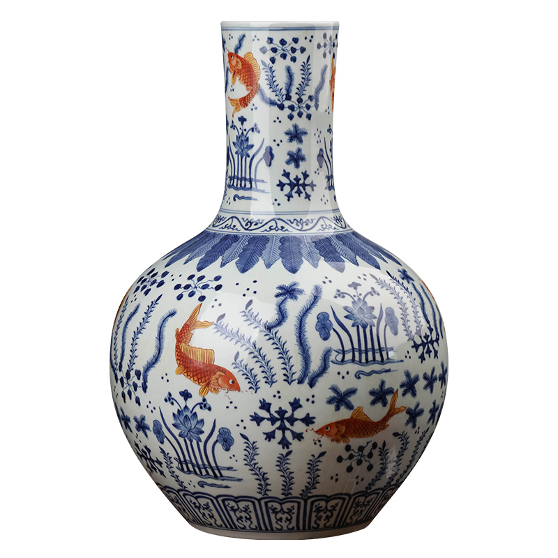 Insert jingdezhen ceramic vases, antique porcelain vase Chinese porcelain of the sitting room TV ark, porch decoration furnishing articles