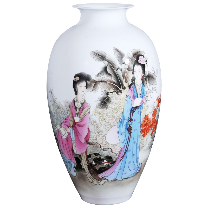 Jingdezhen ceramics vase hand - made south garden sweet wind of new Chinese style household adornment of the sitting room TV ark, furnishing articles