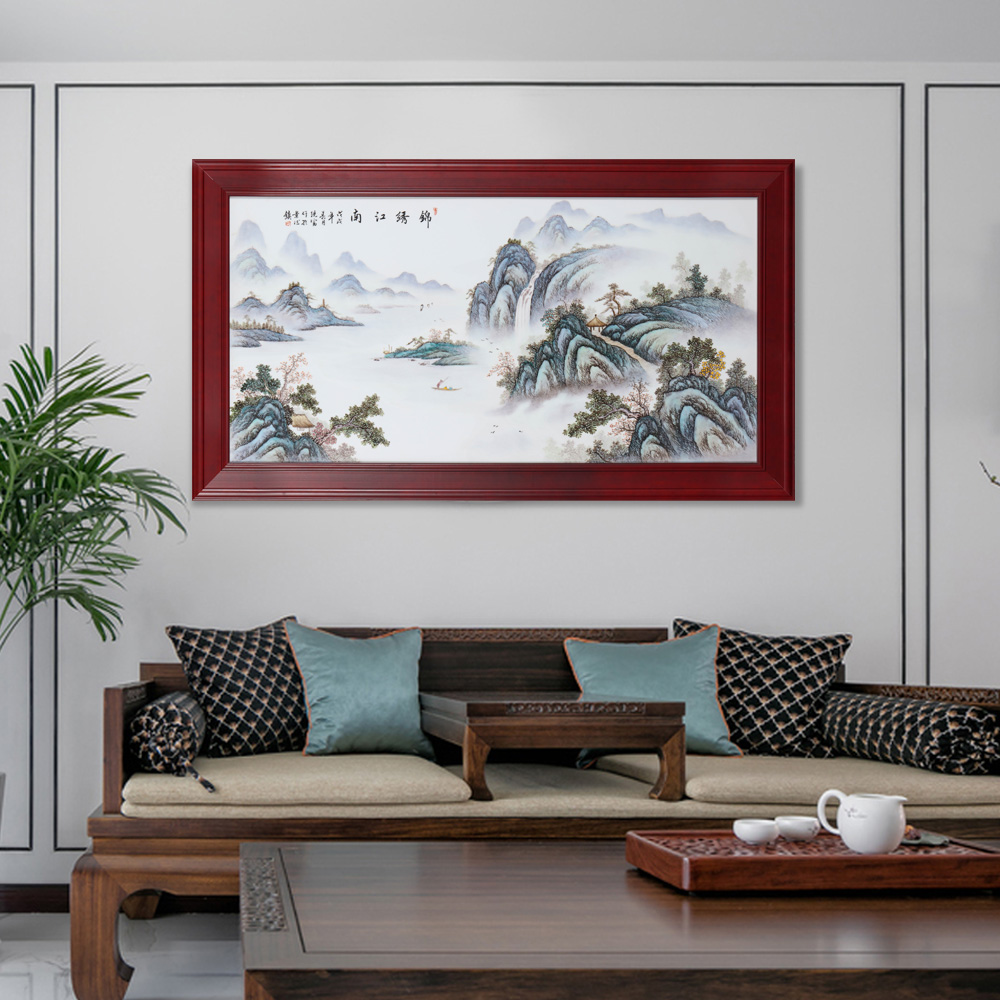 Jingdezhen ceramics porcelain plate painting the living room of Chinese style household adornment bedroom porch corridor corridor wall hang a picture