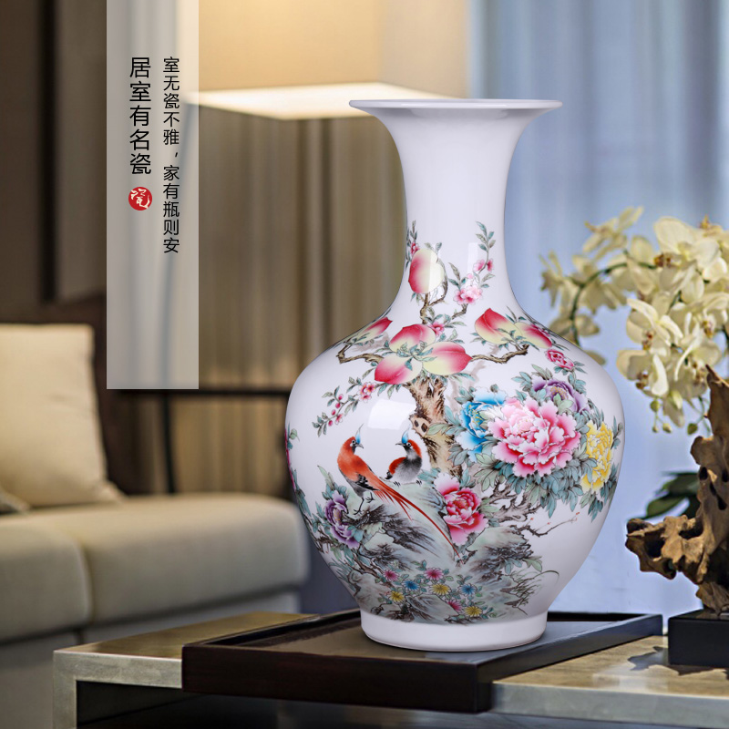 Jingdezhen ceramic hand - made antique vase live long and proper TV ark, mesa of flower arrangement sitting room adornment is placed