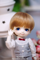 BJD wig 468 points is too hairy ob11 human face doll hair male short hair brown