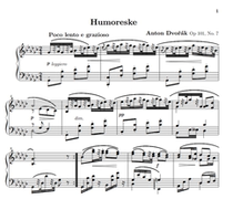 Humor-Humor-Dvorak op101 NO 7-Piano Score HD-Fast delivery