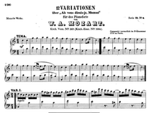 Little Star Variations-Mozart-Ah vous dirais-je Piano Score HD