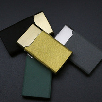 Pure metal clamshell ultra-thin upscale frosted sky sound windproof as a loud and brilliant red fire business lighter