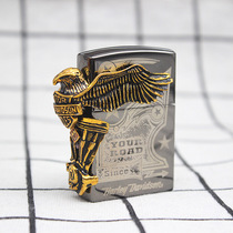 Metal kerosene model American torch eagle inflatable open flame windproof lighter Metal patch grinding wheel lighter