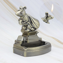 Pure metal aggravated money mouse fortune rat household ashtray creative modeling twelve Zodiac mouse lighter