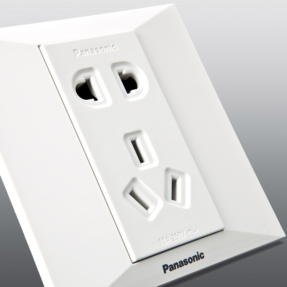 松下开关插座松下新适佳五孔插座wmy122