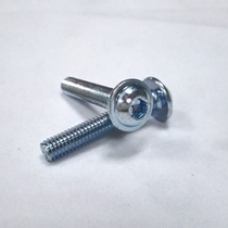 ISO7380 with pad semi-circle head cup head pan head hexagon socket screw with medium screw blue white zinc M4 M6M8