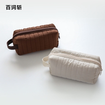 (100 Words Chopped up) Large capacity Cat Nest Pen Bag Containing bag Makeup Bag Travel stationery bags Ins