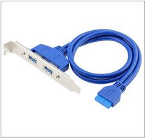 With baffle 20Pin to USB3 0 Two port expansion baffle line motherboard 20p to double USB3 0 baffle line