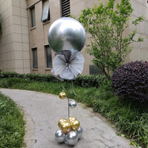 Net Red National Day gold and silver balloon column empty floating road guide store Festival decoration clothing store shopping mall promotion layout