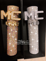 Luxury shining diamond-encrusted microphone cover Crystal microphone protective cover Exclusive letter name private customization