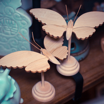 Retro nostalgic bamboo and wood products balance butterfly jewelry home decoration desktop living room decoration Crafts gift