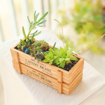 Home furnishings pastoral balcony simple plant flower pot storage box wooden desktop handmade box gift friends