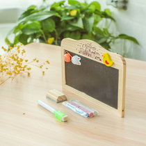 zakka home furnishings mini wooden blackboard handwriting board log hanging wall hook chain magnetic double-sided small blackboard