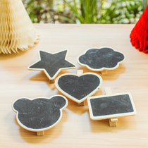 zakka Mini small blackboard clip wooden message clip photo clip heart shaped note clip storage supplies