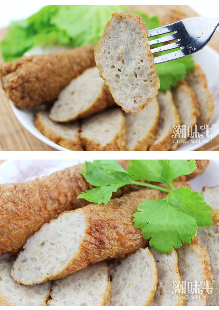 潮牛潮汕特产惠来炸猪肉广章卷章火锅食材新鲜猪肉饼满百限区包邮