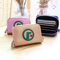 2021 new hipster laser hand card bag female fashion multi card position student coin wallet card set tide