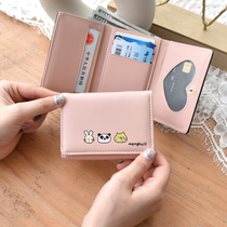 2021 new simple cute buckle wallet female short Korean version ins small ultra-thin folding student wallet