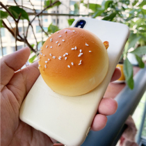 Cute simulation bread pu slow rebound pendant mobile phone shell sticker girl cartoon soft decompression simulation food toy