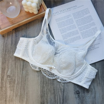 Eurostyle sexy large breasted lace water crystal cup lingerie soft steel ring to woo up to ultrathin bra