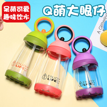 Fulight plastic space Cup leak-proof Sports Cup portable cup children big eyes cute straw kettle