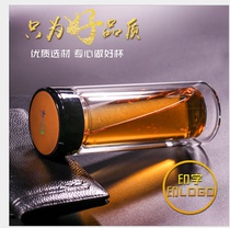 Hot Pins New High Temperature Resistant High Boron Silicon Bilayer Glass Cups Fashion Men And Women Custom Gift Advertising Cup Manufacturer Direct