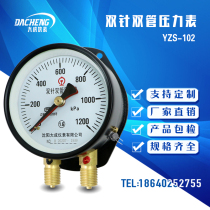 (Dazs102) double needle double tube pressure gauge YZS102 1000 1200 1600 2500kpa Factory Direct