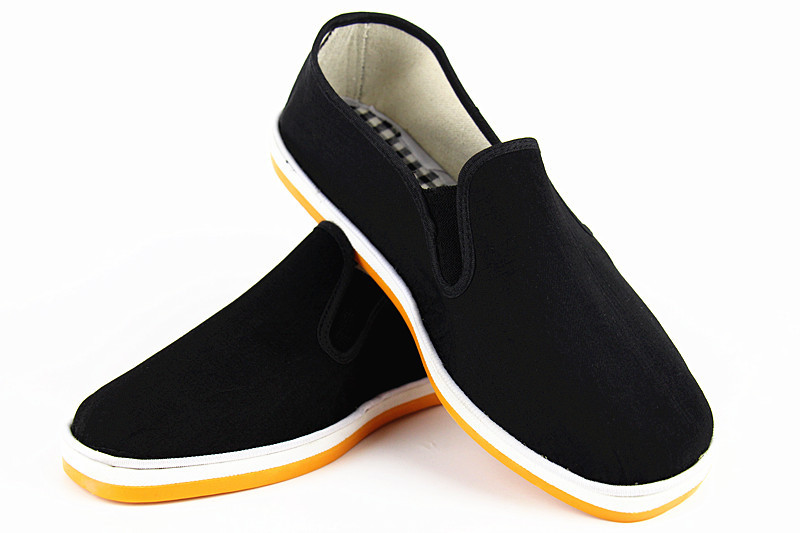 老北京布鞋男女款夏季防滑软底透气加厚双色牛筋橡胶底日常跑步鞋_不