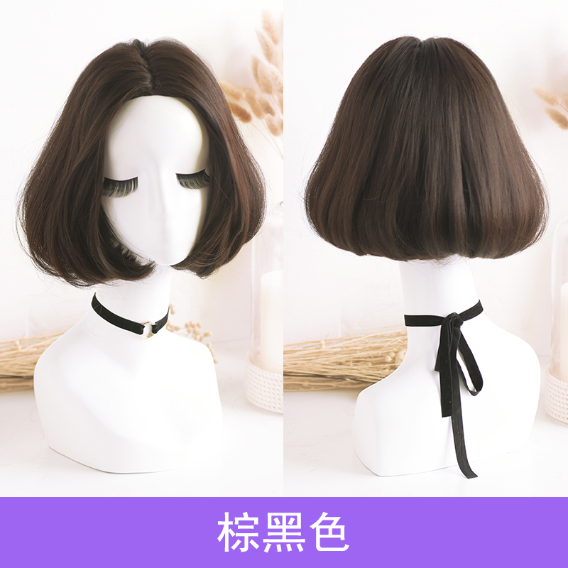 images 2:Wig female short hair bobo Korean wave waves medium-shaped short curly hair natural fluffy net red whole wig images 2:Wig female short hair bobo Korean wave waves medium-shaped short curly hair natural fluffy net red whole wig