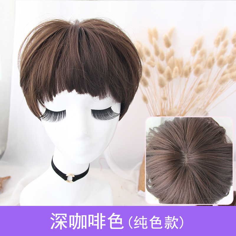 images 2:Wiggirl short hair bobo head korea wave head grandma gray fluffy and handsome net red kiel round face wig images 2:Wiggirl short hair bobo head korea wave head grandma gray fluffy and handsome net red kiel round face wig