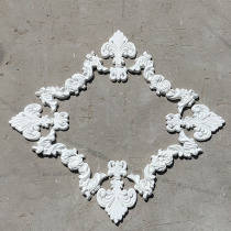 Oval square French plaster light plate European ceiling mosaic embossed carved 80cm70cm