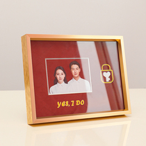Marriage certificate photo box registration photo 8 wash photo made into registration certificate photo eight inch photo album Frame photo frame setting