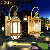 Outdoor Wall Lamp Patio Waterproof Balcony Wall Lamp Full Copper Corridor Doorway Wall Light Aisle Led Villa Gate Wall Lamp