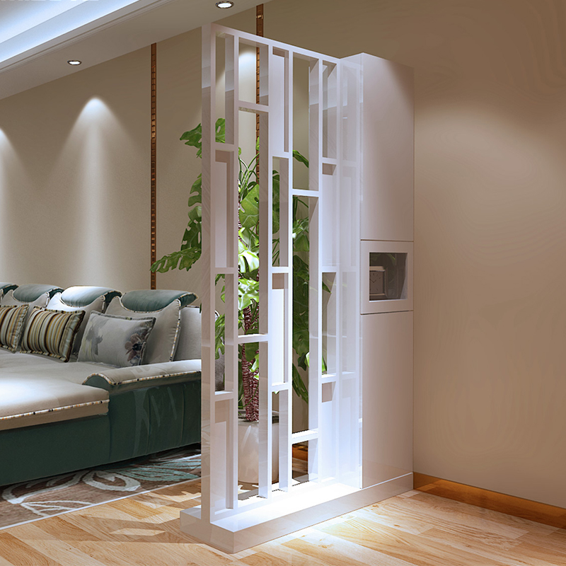 一米爱简约创意屏风 客厅镂空隔断 时尚玄关置物架花架座屏d520