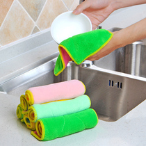 Fine fiber double-sided thick absorbent cloth kitchen dish cloth kitchen towel clean clean scab cloth