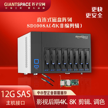 Mustard space SD1008A 8 disc bits SAS disk array harddisc box film and television 4K non-compiled array