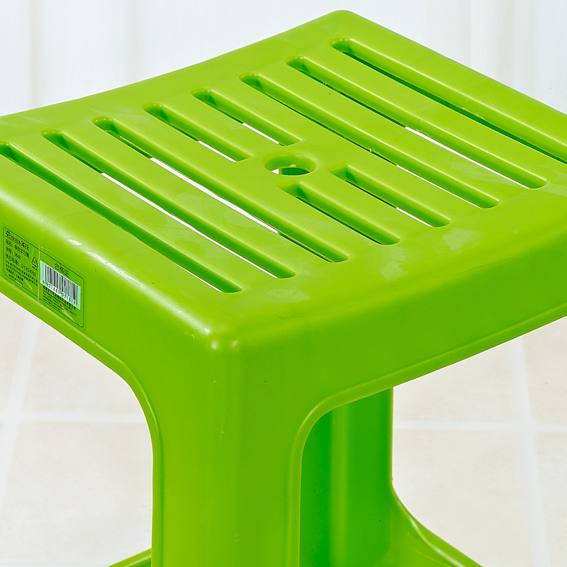 茶花塑料凳子家用成人餐桌凳加厚塑料凳胶方凳条纹高凳A0838P*4产品展示图4