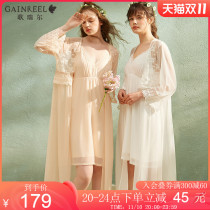 Garrell 2022 Autumn Winter New Comfortable Sling Morning Robe Sleepwear Pajamas Women Soft Home Clothing 21042HD