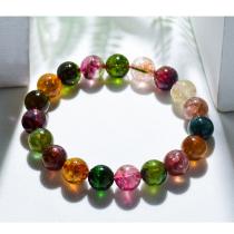 Natural Brazilian old mine candy ice rainbow tourmaline bracelet bracelet female