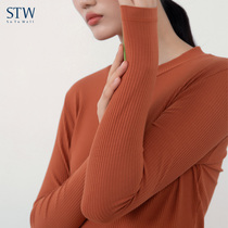 STW Modale Cotton Autumn Clothes Lady Warm Coat With Underwear Long Sleeve Single Piece Outside Wearing 100 Hitch Bottom Blouse