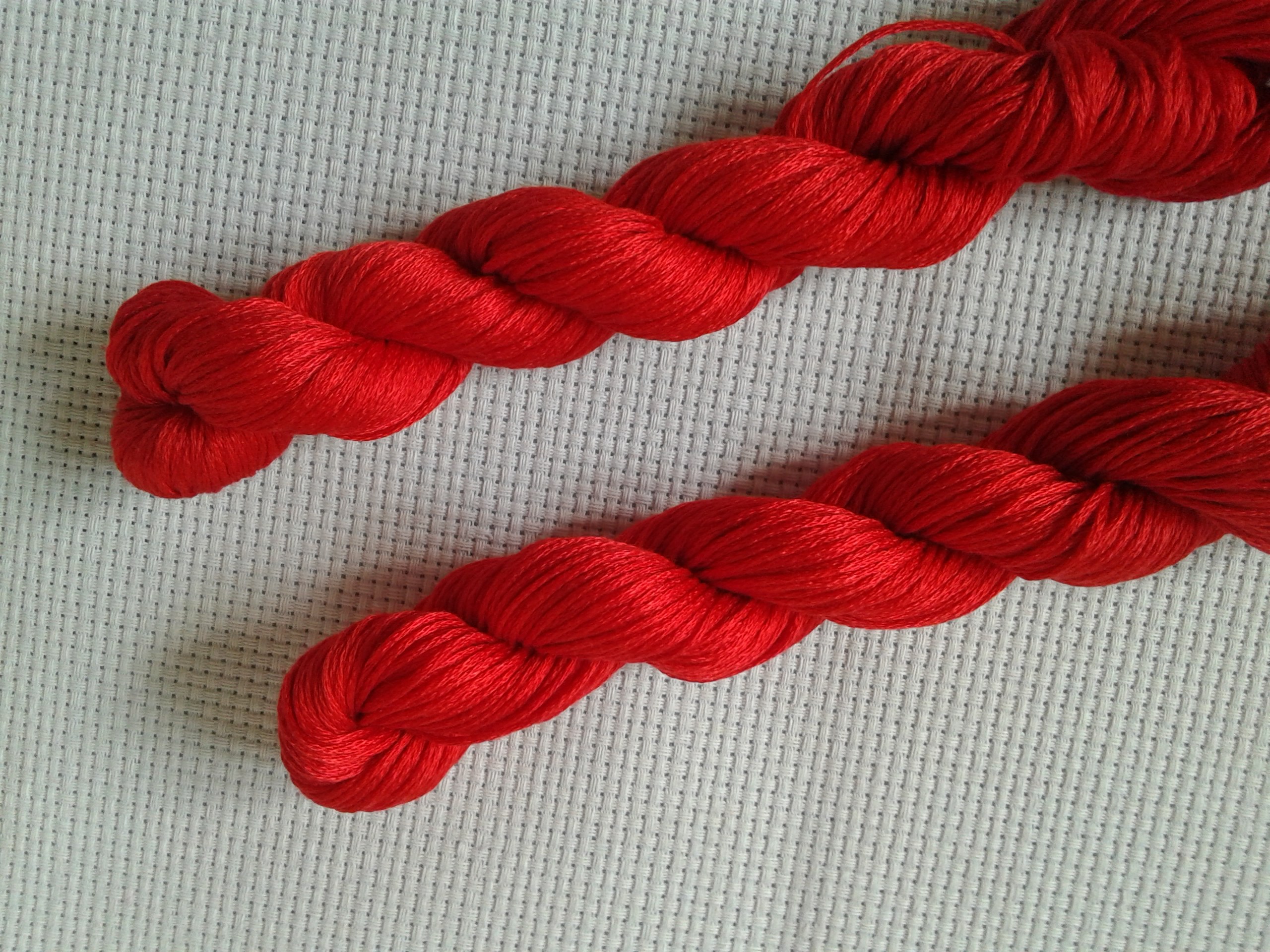 【超级惠120根】十字绣大红色线配线补线 红线 666 绣花线 手工