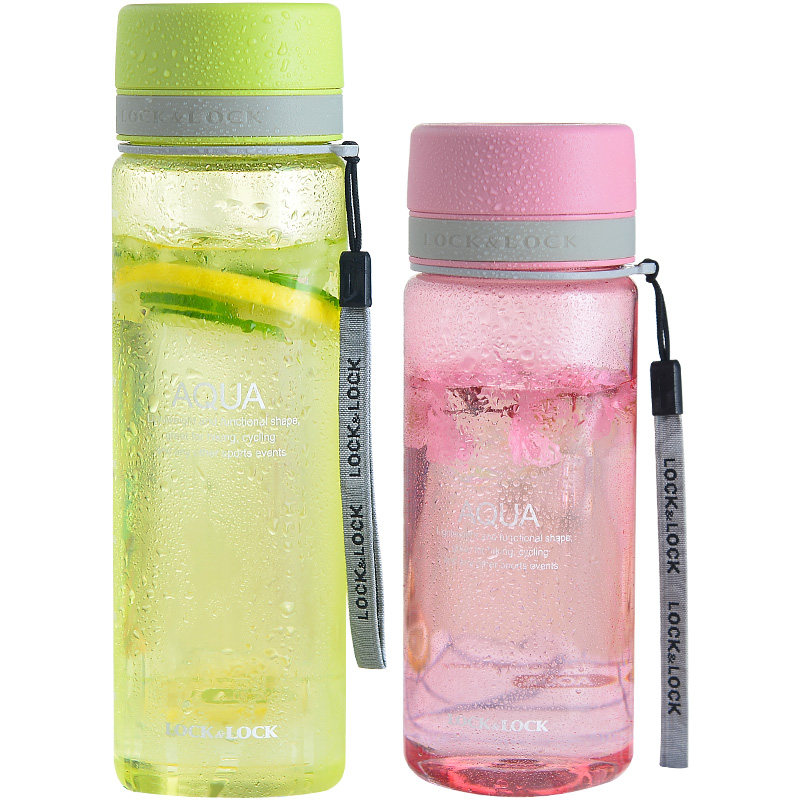 乐扣乐扣水杯便携塑料学生随手杯 运动水壶户外大容量运动水杯子