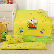 Kindergarten quilt Three-piece cotton baby nap with core Six-piece cotton childrens quilt mattress into the garden bedding