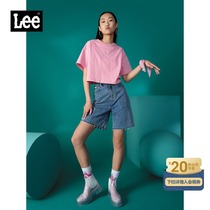 Lee mall with the same 21 spring and summer new high waist boyfriend edition blue cowgirl shorts L439746BYBLL