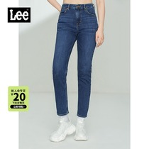 Lee mall with 21 autumn and winter New 423 standard high waist blue women jeans LWB100423100-244