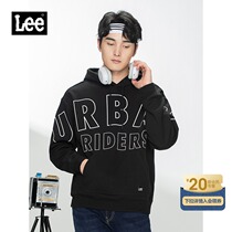 Lee city knight hooded logo sweater mens black top trend L396905FBK11